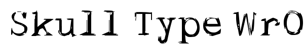 Skull Type Wr00 font