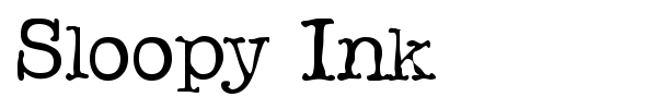 Sloopy Ink font