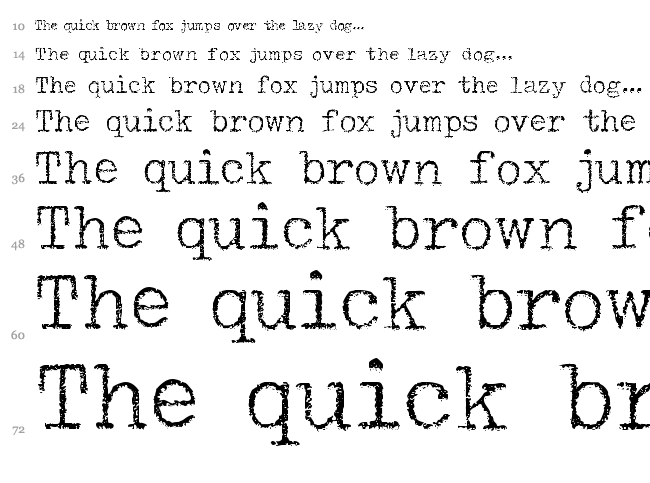 Smithy XT font waterfall