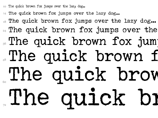Smithy XT font waterfall