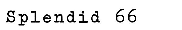 Splendid 66 font preview