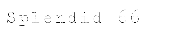 Splendid 66 font preview