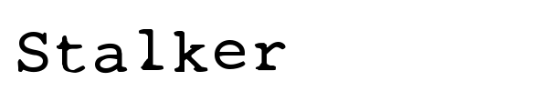 Stalker font preview