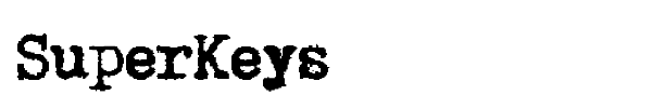 SuperKeys font