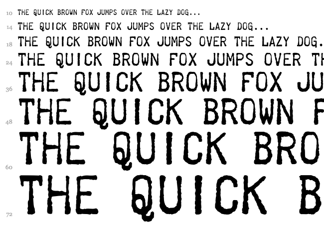 Telegraphem font waterfall