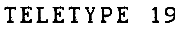 Teletype 1945-1985 font