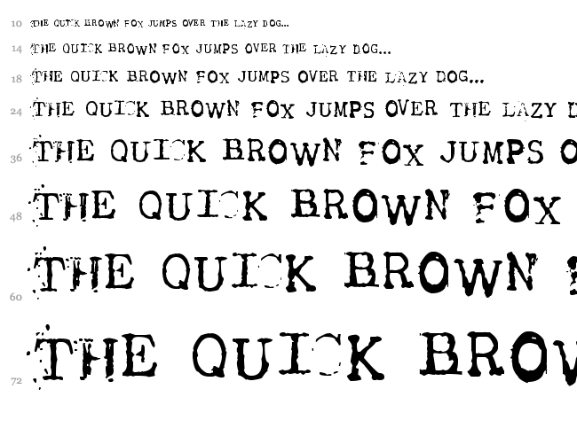 Tract font waterfall