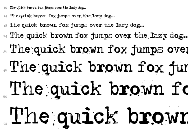 Type-Ra font waterfall