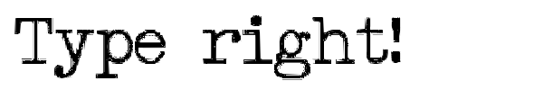 Type right! font