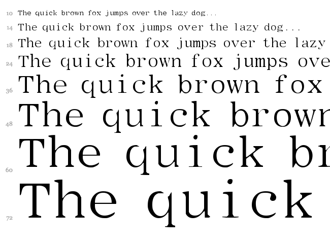 Type Wheel font waterfall