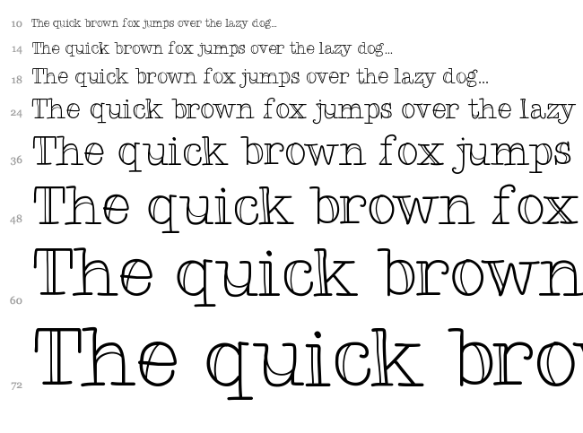 Type Me Two font waterfall