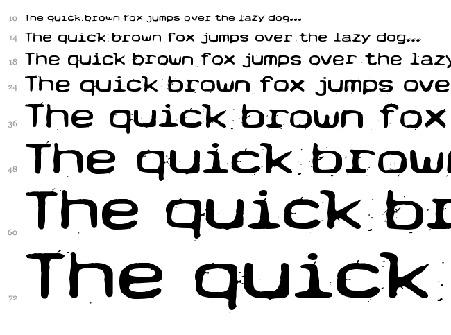 Typetype font waterfall
