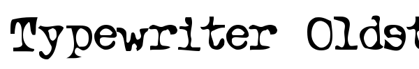 Typewriter Oldstyle font