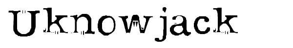 Uknowjack font