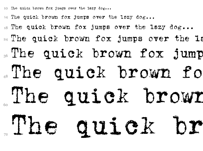 Underwood 1913 font waterfall