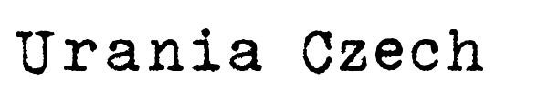 Urania Czech font