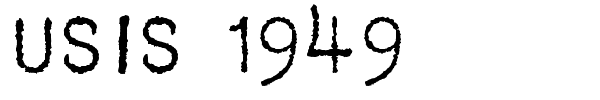 USIS 1949 font