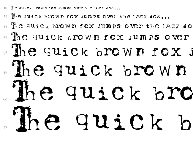 UWJack8 font waterfall