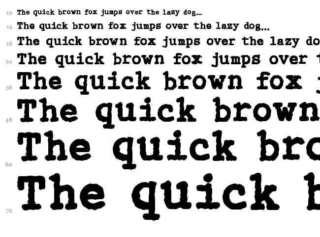 WBX Granny T font waterfall