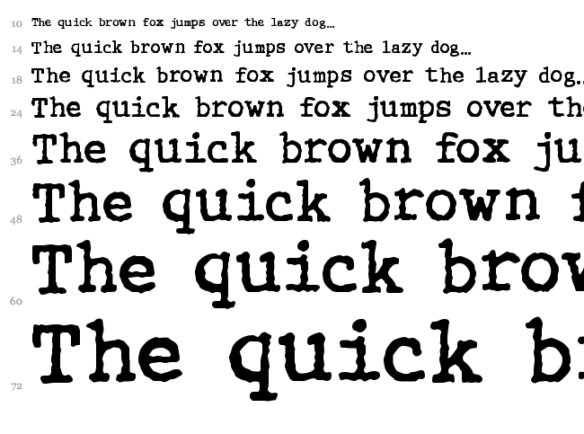 WBX Granny T font waterfall