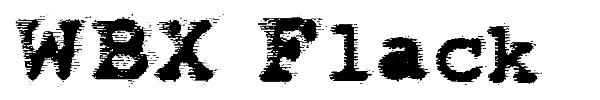WBX Flack font