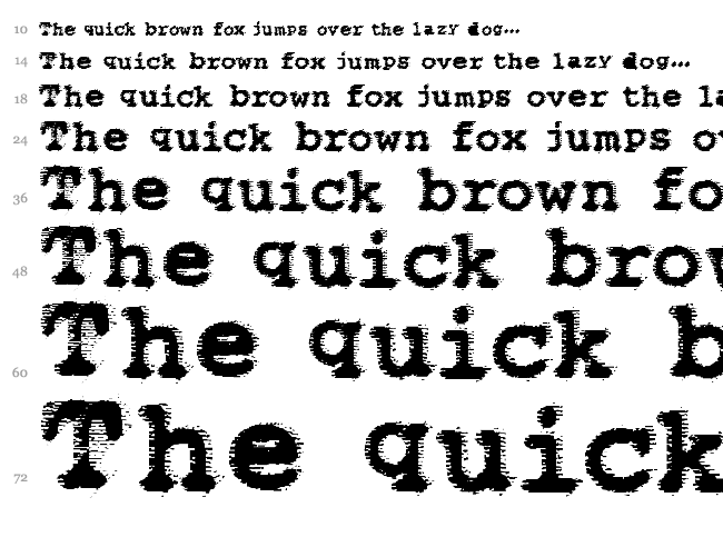 WBX Flack font waterfall
