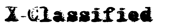 X-Classified font