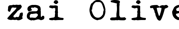 zai Olivetti-Underwood Studio 21 Typewriter font