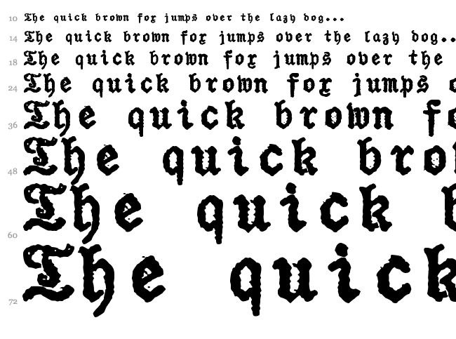 zai Urania Piccola Typewriter font waterfall
