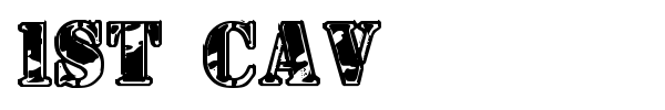1st Cav font preview