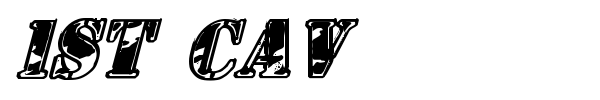 1st Cav font preview