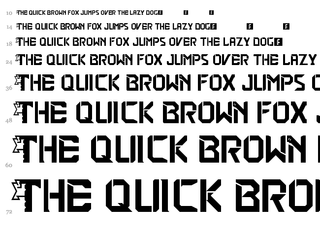 2nd Brigade font waterfall