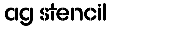 AG Stencil font