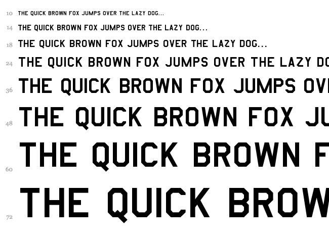 Amarillo USAF font waterfall