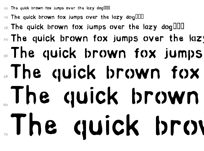 Analog font waterfall