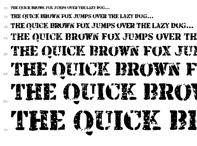 Armalite Rifle font waterfall