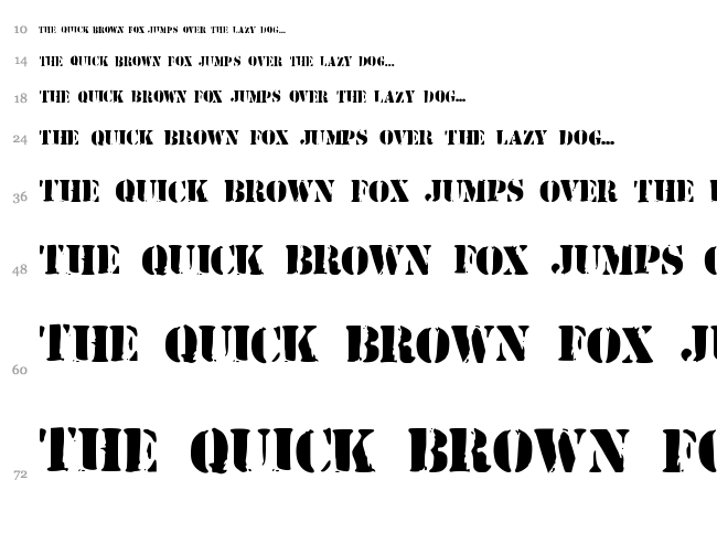 Army Stamp font waterfall