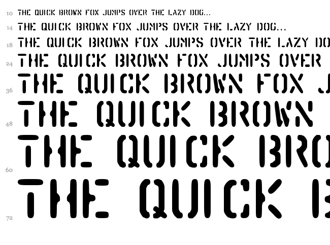 Barrel font waterfall