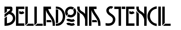 Belladona Stencil font preview