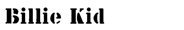 Billie Kid font