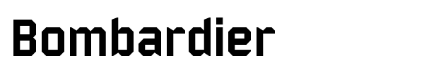Bombardier font