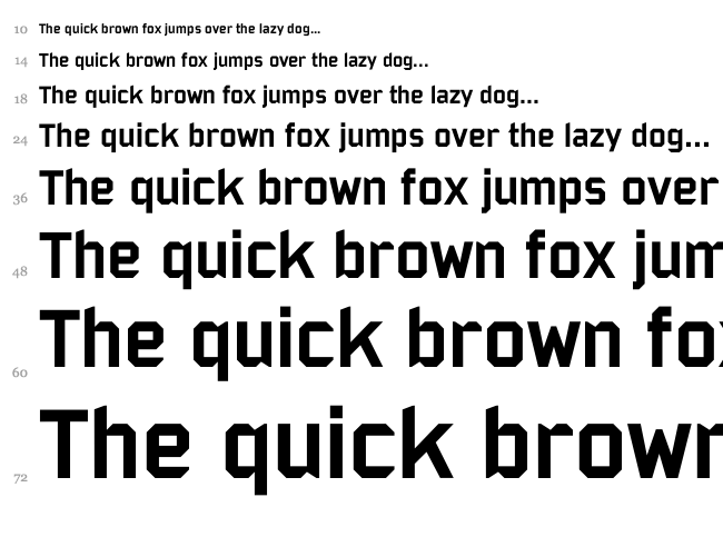 Bombardier font waterfall