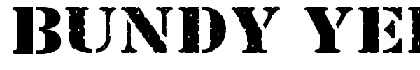 Bundy Yellow font
