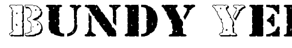 Bundy Yellow font preview