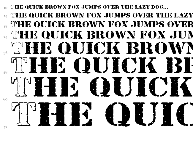 Bundy Yellow font waterfall