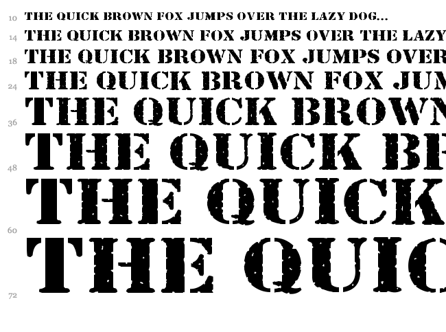 Bundy Yellow font waterfall