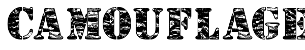 Camouflage font preview