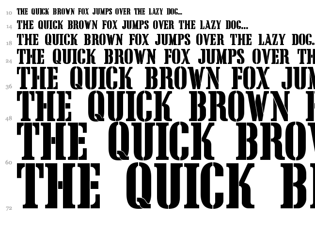 Cargo Crate font waterfall