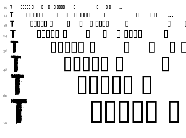 CF Trash Zone font waterfall