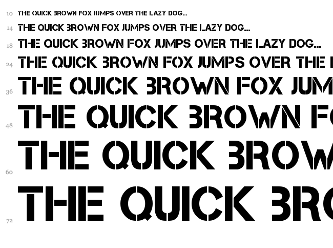 Cleanwork font waterfall
